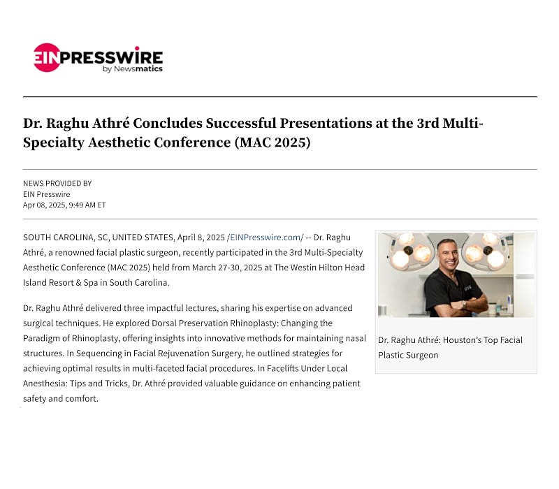 Dr. Raghu Athré at Multi-Specialty Aesthetic Conference 2025